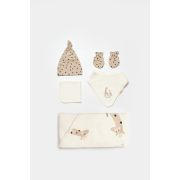 Set de 10 piese pentru nou nascut, 100% bumbac organic, Giraffe, BabyCosy JEMBC-CSY5112