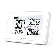 Termometru si higrometru digital de camera, cu senzori wireless pentru exterior si pentru apa din piscina, lumina de fundal, Airbi POOL BI1021