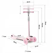 Trotineta cu roti cu led ricokids piko 765001 - roz - resigilat edeedi765001_resigilat