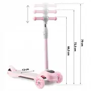 Trotineta cu roti cu led ricokids piko 765001 - roz - resigilat edeedi765001_resigilat