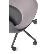 Scaun birou copii HM Orion, stofa, inaltime reglabila, rotire 360 ˚,roti pivotante, cadru polipropilena, 80 kg, negru/gri DRM10601