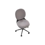 Scaun birou copii HM Orion, stofa, inaltime reglabila, rotire 360 ˚,roti pivotante, cadru polipropilena, 80 kg, negru/gri DRM10601