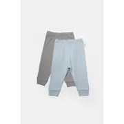 Set 2 pantaloni Bamboo, bleu, BabyCosy, 50%bumbac+50% bambus (Marime: 3-6 Luni) JEMBC-CSYB9032-3
