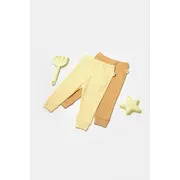 Set 2 pantaloni Bamboo, galben, BabyCosy, 50%bumbac+50% bambus (Marime: 12-18 Luni) JEMBC-CSYB9031-12