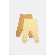 Set 2 pantaloni Bamboo, galben, BabyCosy, 50%bumbac+50% bambus (Marime: 12-18 Luni) JEMBC-CSYB9031-12