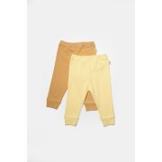 Set 2 pantaloni Bamboo, galben, BabyCosy, 50%bumbac+50% bambus (Marime: 3-6 Luni) JEMBC-CSYB9031-3