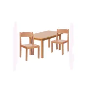Set masa si 4 scaune gradinita Bambi, H31, natur DRM10099