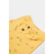 Set tricou cu pantaloni Printed, galben, BabyCosy, 50%bumbac+50% modal (Marime: 9-12 luni) JEMBC-CSYM11702-9