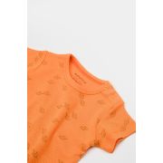 Set tricou cu pantaloni Printed, portocaliu, BabyCosy, 50%bumbac+50% modal (Marime: 6-9 luni) JEMBC-CSYM11705-6