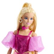 BARBIE DELUXE STYLE PAPUSA BARBIE TINUTA ROZ METALIZAT VIVMTJFP40