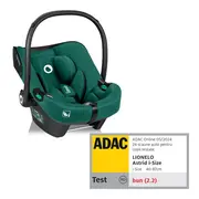 Scoica auto, Lionelo, i-Size Astrid, 0-13 Kg, 40-87 cm, Cu maner si capotina reglabile, Cu protectie laterala avansata, Salteluta confortabila, Testat ADAC, Conform cu standardul european de securitate R129, Verde BYNLO-ASTRID_I-SIZE_GREEN