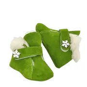 Ghetute BIT cu bareta-Imblanite (Culoare nappa: rosu, Marime: 15, Decor: Fulg de nea)