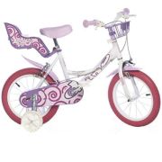 Bicicleta roz cu inimioare 16"