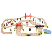 Circuit auto si feroviar (80 piese)