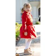 Palton fete de iarna pentru scoala Red Princess - Rosu