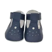 Sandale de botez T-bar (Culoare nappa: bleumarin, Marime: 15)