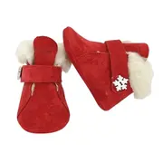 Ghetute BIT cu bareta-Imblanite (Marime: 18, Culoare nappa: blu bleumarin, Decor: Fulg de nea)