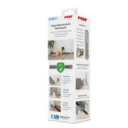 Protectie impotriva prinderii degetelor sub usa, opreste curentii de aer si izoleaza fonic, husa lavabila, 0-24 luni, gri, Reer 70121