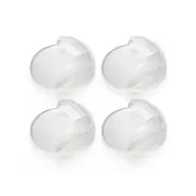 Set 4 protectii universale pentru colturi, din plastic transparent, cu banda adeziva, rezistente la muscaturi, fara PVC, Reer 82049