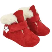 Ghetute BIT cu bareta-Imblanite (Culoare nappa: rosu, Marime: 19, Decor: Fulg de nea)