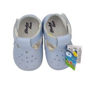 Sandale de botez T-bar (Marime: 17, Culoare nappa: bleumarin)