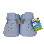 Sandale de botez T-bar (Marime: 17, Culoare nappa: bleumarin)