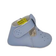 Sandale de botez T-bar (Marime: 17, Culoare nappa: bleumarin)