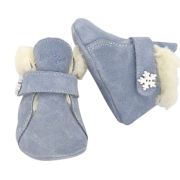 Ghetute BIT cu bareta-Imblanite (Marime: 19, Culoare nappa: Ivory, Decor: Fulg de nea)
