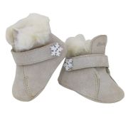 Ghetute BIT cu bareta-Imblanite (Marime: 18, Culoare nappa: Ivory, Decor: Fulg de nea)