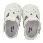 Sandale de botez T-bar (Marime: 17, Culoare nappa: bleumarin)
