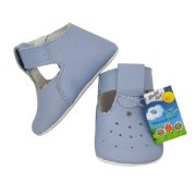 Sandale de botez T-bar (Marime: 17, Culoare nappa: bleumarin)