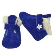 Ghetute BIT cu bareta-Imblanite (Culoare nappa: rosu, Marime: 17, Decor: Fulg de nea)