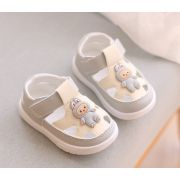 Sandalute gri cu ivoire pentru copii - bebe mb2025su20-2-p31