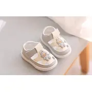 Sandalute gri cu ivoire pentru copii - bebe mb2025su20-2-p31