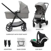 CARUCIOR KINDERKRAFT NEWLY, 3 IN 1, LIGHT GREY VIVKSNEWL00GRY300I