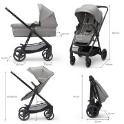 CARUCIOR KINDERKRAFT NEWLY, 3 IN 1, LIGHT GREY VIVKSNEWL00GRY300I