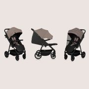 Carucior sport, Lionelo, Mira, Maner reglabil in 5 pozitii, Spatar si suport de picioare reglabile, Plasa de tantari si suport biberon incluse, Pana la 22 kg, 6 luni+, Conform cu EN1888-1, EN1888-2, Testare SGS, Bej BYNLO-MIRA_BEIGE_SAND