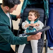 Carucior sport, Lionelo, Mira, Maner reglabil in 5 pozitii, Spatar si suport de picioare reglabile, Plasa de tantari si suport biberon incluse, Pana la 22 kg, 6 luni+, Conform cu EN1888-1, EN1888-2, Testare SGS, Bej BYNLO-MIRA_BEIGE_SAND