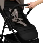 Carucior sport, Lionelo, Mira, Maner reglabil in 5 pozitii, Spatar si suport de picioare reglabile, Plasa de tantari si suport biberon incluse, Pana la 22 kg, 6 luni+, Conform cu EN1888-1, EN1888-2, Testare SGS, Bej BYNLO-MIRA_BEIGE_SAND