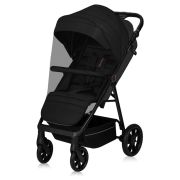 Carucior sport, Lionelo, Mira, Maner reglabil in 5 pozitii, Spatar si suport de picioare reglabile, Plasa de tantari si suport biberon incluse, Pana la 22 kg, 6 luni+, Conform cu EN1888-1, EN1888-2, Testare SGS, Negru BYNLO-MIRA_BLACK_ONYX