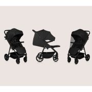 Carucior sport, Lionelo, Mira, Maner reglabil in 5 pozitii, Spatar si suport de picioare reglabile, Plasa de tantari si suport biberon incluse, Pana la 22 kg, 6 luni+, Conform cu EN1888-1, EN1888-2, Testare SGS, Negru BYNLO-MIRA_BLACK_ONYX