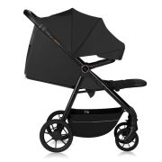 Carucior sport, Lionelo, Mira, Maner reglabil in 5 pozitii, Spatar si suport de picioare reglabile, Plasa de tantari si suport biberon incluse, Pana la 22 kg, 6 luni+, Conform cu EN1888-1, EN1888-2, Testare SGS, Negru BYNLO-MIRA_BLACK_ONYX