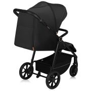 Carucior sport, Lionelo, Mira, Maner reglabil in 5 pozitii, Spatar si suport de picioare reglabile, Plasa de tantari si suport biberon incluse, Pana la 22 kg, 6 luni+, Conform cu EN1888-1, EN1888-2, Testare SGS, Negru BYNLO-MIRA_BLACK_ONYX