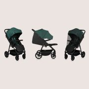 Carucior sport, Lionelo, Mira, Maner reglabil in 5 pozitii, Spatar si suport de picioare reglabile, Plasa de tantari si suport biberon incluse, Pana la 22 kg, 6 luni+, Conform cu EN1888-1, EN1888-2, Testare SGS, Verde BYNLO-MIRA_GREEN_EMERALD