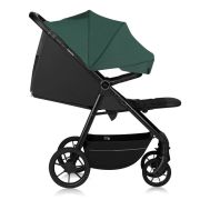 Carucior sport, Lionelo, Mira, Maner reglabil in 5 pozitii, Spatar si suport de picioare reglabile, Plasa de tantari si suport biberon incluse, Pana la 22 kg, 6 luni+, Conform cu EN1888-1, EN1888-2, Testare SGS, Verde BYNLO-MIRA_GREEN_EMERALD