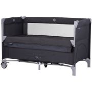 Patut pliabil chipolino relax anthracite linen cu laterala culisanta hubkosire251an