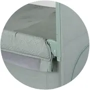 Patut pliabil chipolino relax basil linen cu laterala culisanta hubkosire254ba