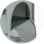 Patut pliabil chipolino relax basil linen cu laterala culisanta hubkosire254ba