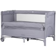 Patut pliabil chipolino relax cloud linen cu laterala culisanta hubkosire252cl