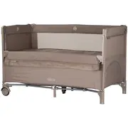 Patut pliabil chipolino relax tiramisu linen cu laterala culisanta hubkosire253tr